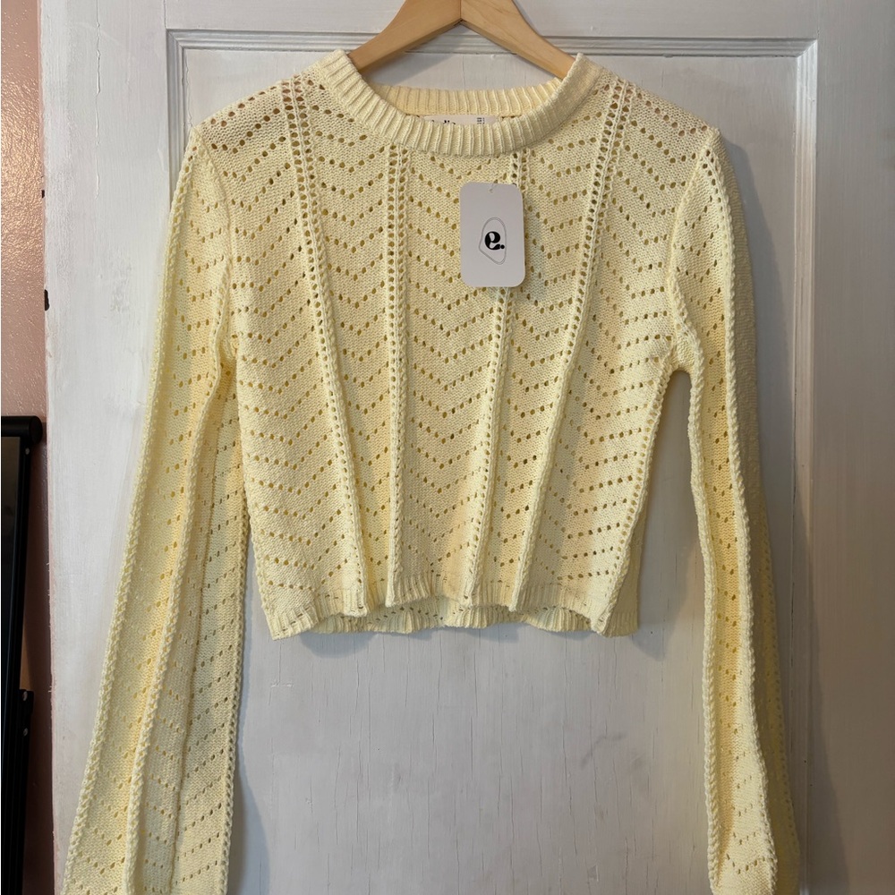 Elodie Ribbed Yellow Knit Top
